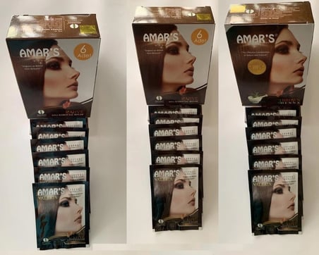 AMAR’S® KINA İÇEREN SAÇ BOYASI KAHVE RENK  6’lı 10g Paket- 3 KUTU