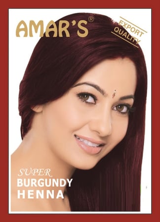 AMAR’S® KINA İÇEREN SAÇ BOYASI ‘BURGUNDY’ BORDO (KOYU KIZIL)  10g - 12 Adet  