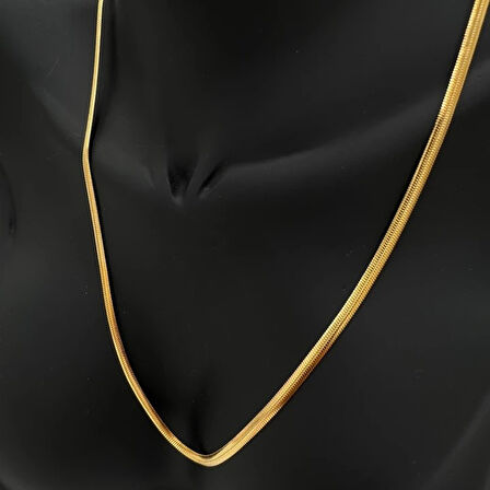 Çelik İtalyan Zincir Unisex Gold Kolye 50 cm - Gold