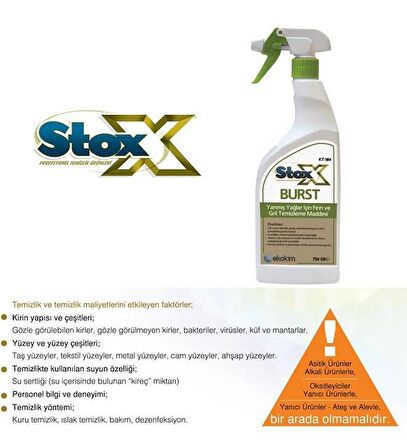 STOX BURST YANMIŞ AĞIR YAĞ VE KİR SÖKÜCÜ 750 ML