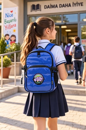 Okul Sırt Çantası Cool Blue 44 x 30 x 20 cm Lüks Öğrenci ve Okul Çantası