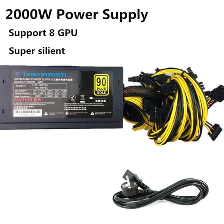 T. f. SKYWINDINTL PSU TF2000W-A-ATX 2000W 90 Plus PSU POWER SUPPLY Güç Kaynağı