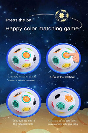 Qiyi Rainbow Ball Zeka Küpü Akıl Küpü Rübik Küp