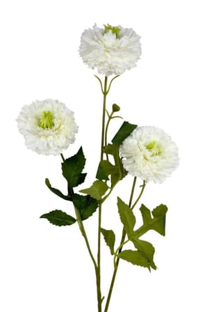 Yapay Çiçek Kasımpatı BEYAZ Uzun Dal 3 Çiçekli 77Cm