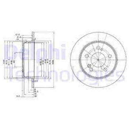 Mercedes Fren Diski Arka W202 93>00 W124 93>95 C124 93>97 - Delphi Bg2291