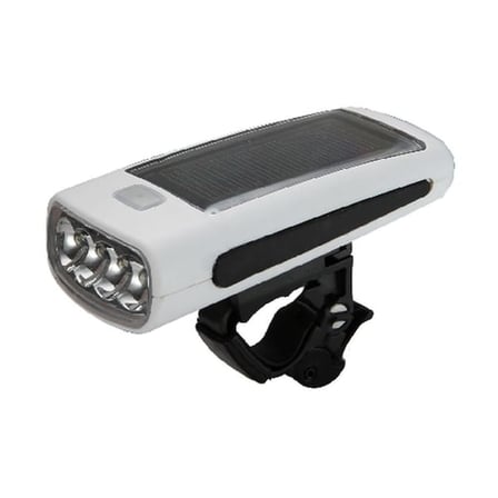 Bisiklet Ön Far 4Ledli USB Girişli - Güneş Enerjili-Şarj Edilebilir Pilli