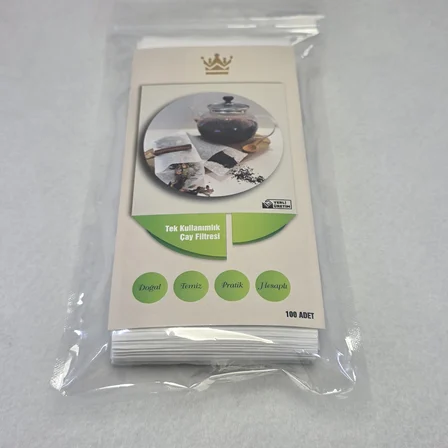 300 adet demlik i̇çi çay filtresi körüklü kapaklı çay süzgeci boş demlik poşeti bonesi 9x20 cm ((300 lü) bitki kış çay demleme