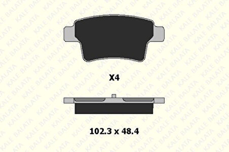 Psa Arka Fren Balatası C4 Picasso C4 Grand Picasso 1.6 Hdi 110fap 1.8 16v 2.0 16v 2.0 Hdi 138 Fap 06> - Kale B 24540 164 04 Ans