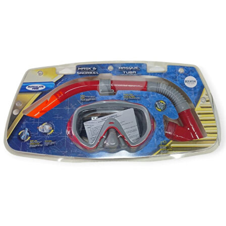Maske Snorkel Set Almira - 2303A/121CSB - Kırmızı