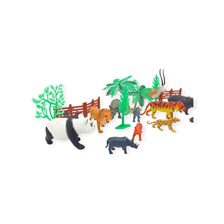 Hayvan Seti - 12 Parça Vahşi Hayvanlar Çiftlik Seti  - YS2789