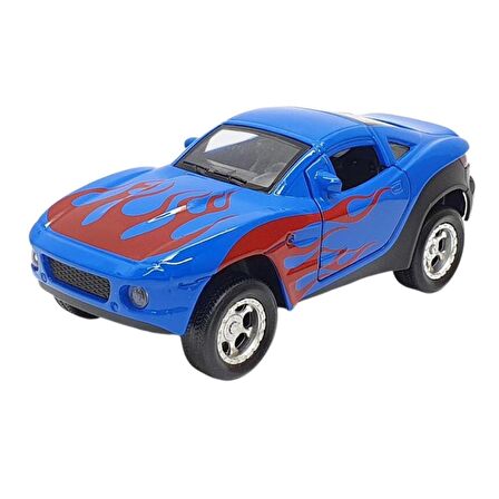 Mustang Çek Bırak Spor Araba - Işıklı Sesli Model - FY6148-12D-Mavi