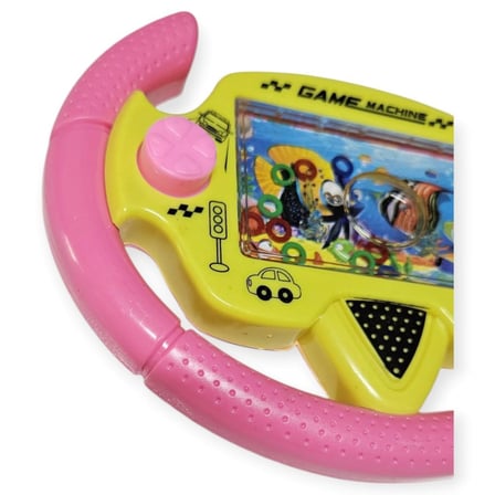 Direksiyonlu Su Oyunu - Halka Geçirmeli - Fidget Oyuncak - Pembe