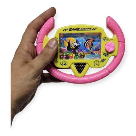 Direksiyonlu Su Oyunu - Halka Geçirmeli - Fidget Oyuncak - Pembe