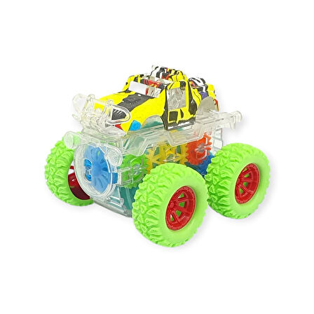 Sürtmeli Işıklı Off-Road Aracı  - 7310 - Yeşil
