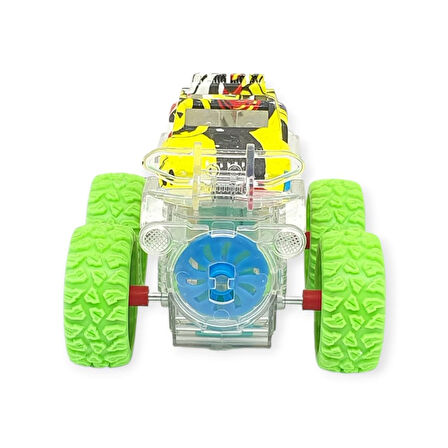 Sürtmeli Işıklı Off-Road Aracı  - 7310 - Yeşil