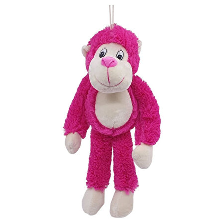 Peluş Maymun 40 cm - Yumuşak Peluş - G5501 - Pembe