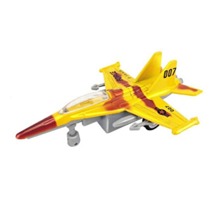Çek Bırak Mini Metal Uçak - Sarı