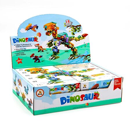 Bricks - Tyrannosaurus 12 in 1 Dinazor Yapım Seti - Blok Oyuncak SM195B