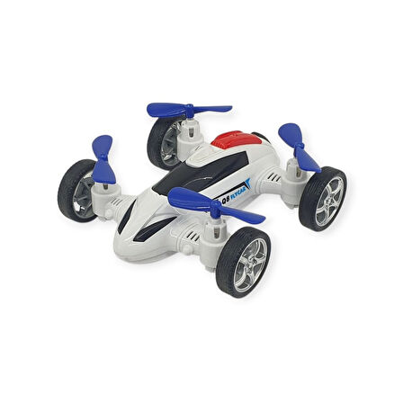 Sürtmeli Drone Araba Hareketli Pervane - Beyaz