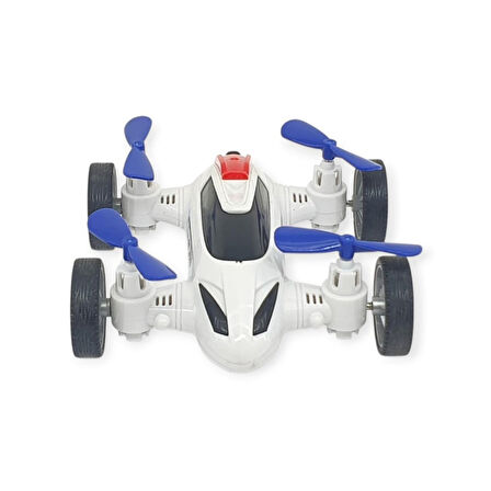 Sürtmeli Drone Araba Hareketli Pervane - Beyaz