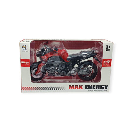 1:12 Ölçekli Model Motosiklet - BMW - HX794-1- Kırmızı