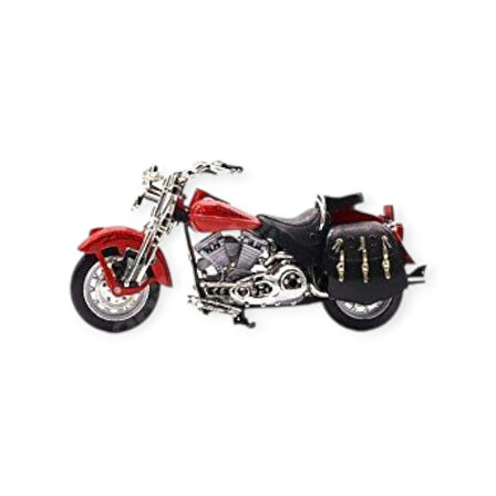 1:12 Ölçekli Model Motosiklet - Classic - HX796 - Kırmızı
