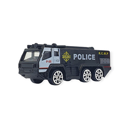 3'lü İş Makinaları Road Seti - Die Cast - DS044 - Polis 