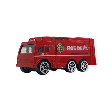 3'lü İş Makinaları Road Seti - Die Cast - DS044 - İtfaiye