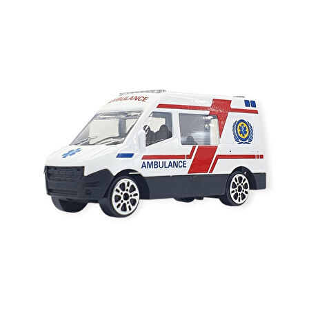 3'lü İş Makinaları Road Seti - Die Cast - DS044 - Ambulans