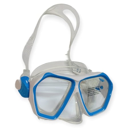 Tempered Camlı Premium Silikon Dalış Maskesi ve Snorkel Yetişkin - Mavi