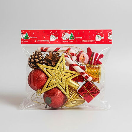 Kızılkaya Yılbaşı Ağacı Süsü Karışık 13 Parça (2505085)