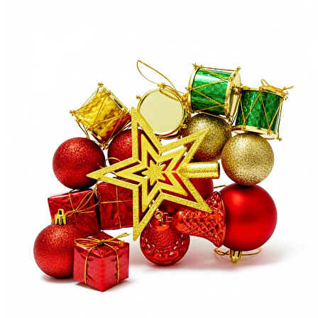 Kızılkaya Yılbaşı Ağacı Süsü Karışık 13 Parça (2505085)