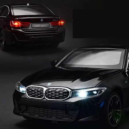 BMW 325i LCI 1:24 Ölçek Metal Model Araba - Açılır Kapılı, Sesli & Işıklı