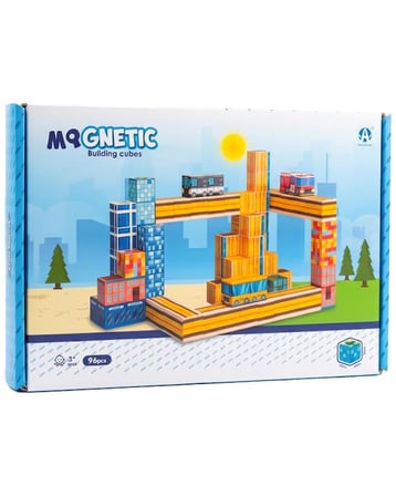 KZL Şehir Temalı Manyetik Blok Yapı Küpleri Seti 2x2x2 cm 96 Parça CH1435