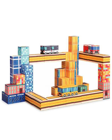 KZL Şehir Temalı Manyetik Blok Yapı Küpleri Seti 2x2x2 cm 96 Parça CH1435