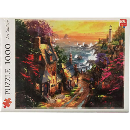 AKILLIELMA-KZL PUZZLE SAHİL KASABASI 1000 PARÇA PUZZLE PAZIL 68X48 CM