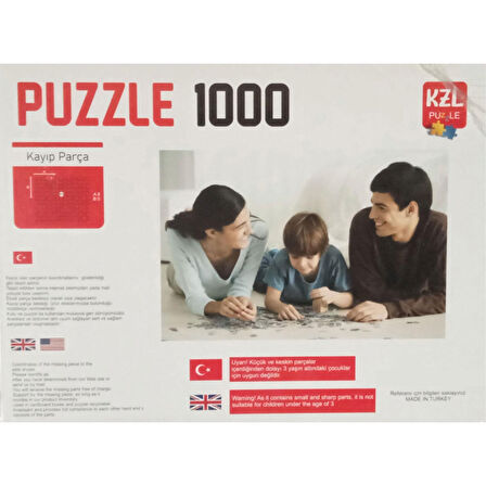 AKILLIELMA-KZL PUZZLE SAKLI CENNET 1000 PARÇA PUZZLE PAZIL 68X48 CM
