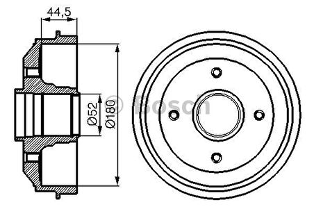 Psa Arka Fren Kampanası P309 P306 Xsara Zx Xsara 1.4i / 1.6i / 1.8i / 1.9 Abssız - Bosch 0986477070