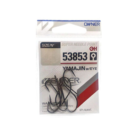 Owner 53853 Dövme Çarpraz Delikli Olta İğnesi NO:1/0