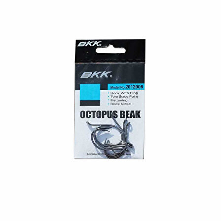 Bkk Octopus Beak BP011 Black Nikel Olta İğnesi Black Nickel-NO:6/0