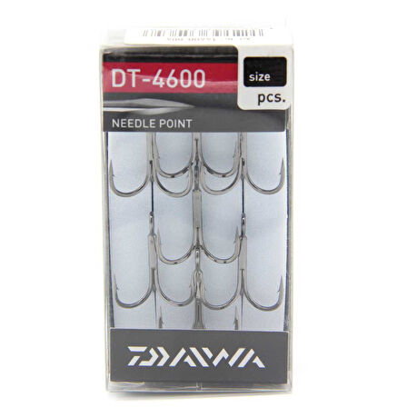 Daiwa DT-4600 Hameçon Nikel Üçlü Olta İğnesi Nikel-NO:8