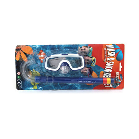 Bermuda Phthalate Free Maske Şnorkel Set MAVİ