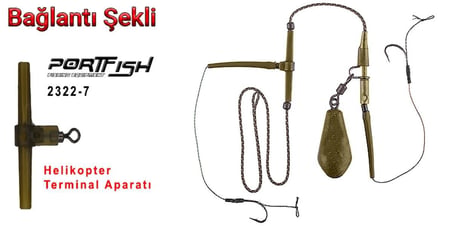 Portfish Helicopter Terminal Tackle T Fırdöndü (Sissy Aparatı)