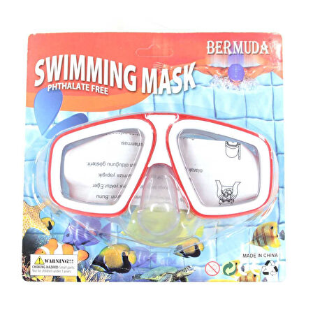 Bermuda Phthalate Free Yüzücü Maskesi KIRMIZI