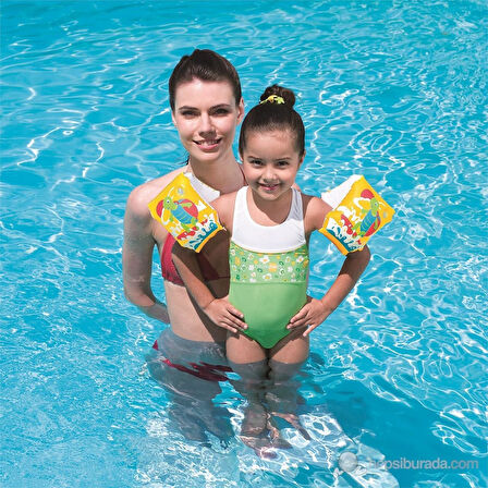 Bestway Turtle Armbands Figürlü Şişme Deniz Kolluk 23 x 15 cm SARI