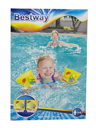 Bestway Turtle Armbands Figürlü Şişme Deniz Kolluk 23 x 15 cm SARI