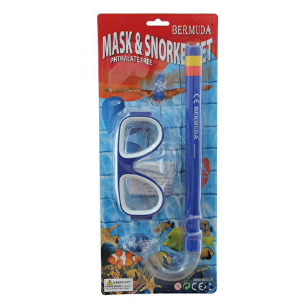 Bermuda Cobra Klasik Maske Şnorkel Set MAVİ