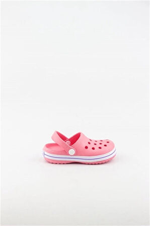 Akınalbella Kids Crocs Sandalet Çocuk Terlik F.Pembe/Beyaz/Lila-28