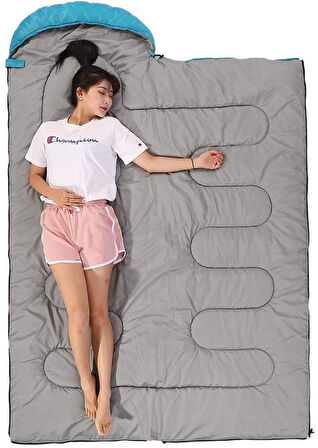 Evolite Camper Pro SQ Uyku Tulumu 0ºC MAVİ-Left