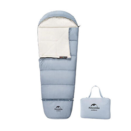 Naturehike C180 UltraLight Pamuklu Uyku Tulumu -8°C ( Çocuk ) MAVİ-Left